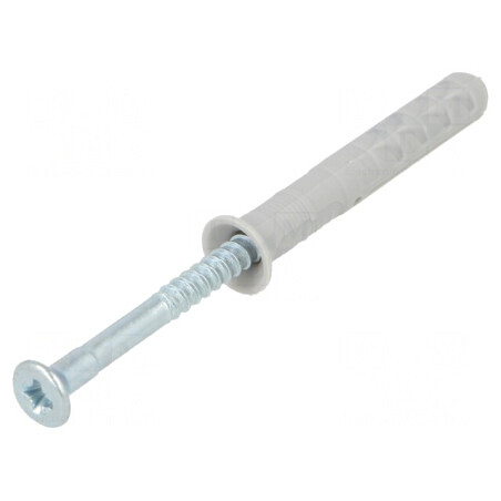 Plastic Anchor with Screw 6x40mm Zinc-Plated Steel 50pcs | Electronic-mag.ro | Componente Electronice