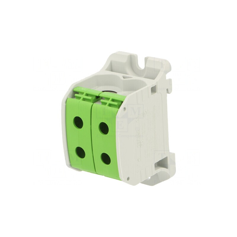 Conector Îmbinare Șine 50mm2 1P 4B Verde TS35 | Electronic-mag.ro | Componente Electronice Conector Îmbinare Șine 50mm2 1P 4B Verde TS35 | Electronic-mag.ro | Componente Electronice