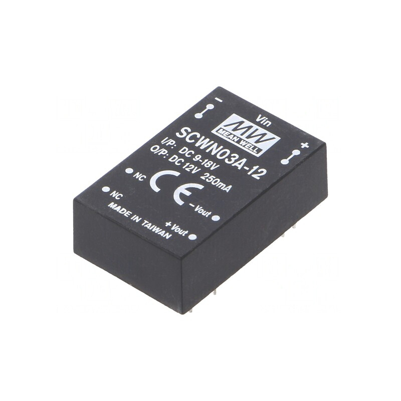 Convertor DC/DC 3W 9-18V la 12V 250mA DIP24 | Electronic-mag.ro | Componente Electronice