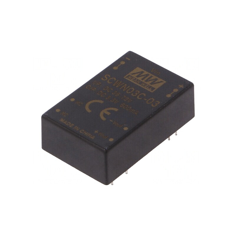 Convertor DC/DC 3W 36-72V la 3.3V 600mA DIP24 | Electronic-mag.ro | Componente Electronice