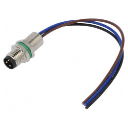 Conector M8 Tată 3 Pin Montare Panou 3A | Electronic-mag.ro | Componente Electronice