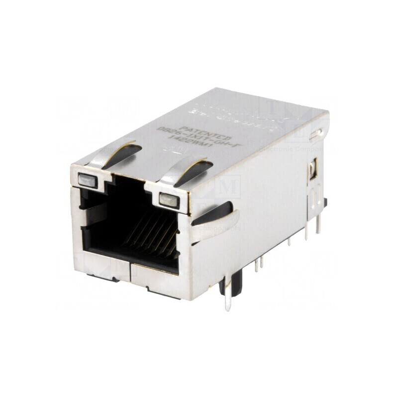 Soclu RJ45 Ecranat PoE cu LED 8P8C | Electronic-mag.ro | Componente Electronice