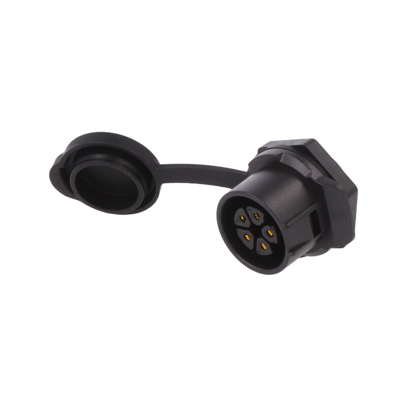 Conector Circular 5 PIN Aurit Soclu 20-02 Mamă | Electronic-mag.ro | Componente Electronice