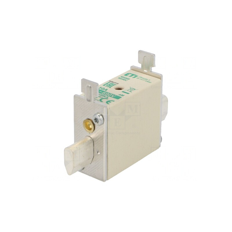 Siguranță Industrială Ceramică NH00C 10A 690VAC | Electronic-mag.ro | Componente Electronice