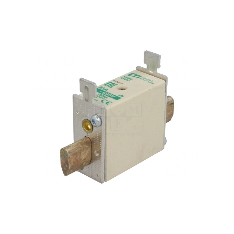 Siguranță Ceramică Industrială 25A 690VAC NH00C | Electronic-mag.ro | Componente Electronice
