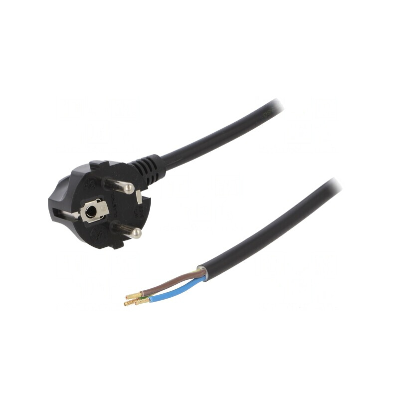 Cablu electric PVC 3x1.5mm² 4m negru 16A 250V | Electronic-mag.ro | Componente Electronice