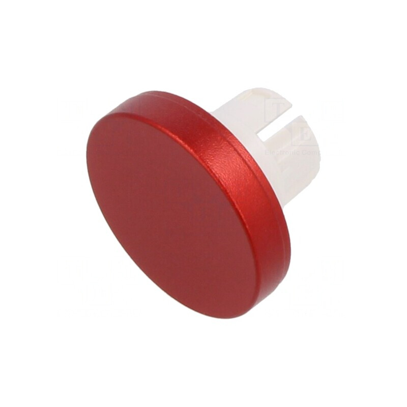 Lentilă Buton 22mm Roșie Aluminiu Ø19,7mm | Electronic-mag.ro | Componente Electronice