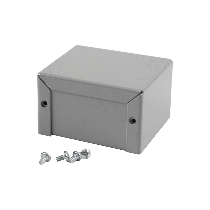 Carcasă universală aluminiu gri 56mm x 69mm x 41mm | Electronic-mag.ro | Componente Electronice