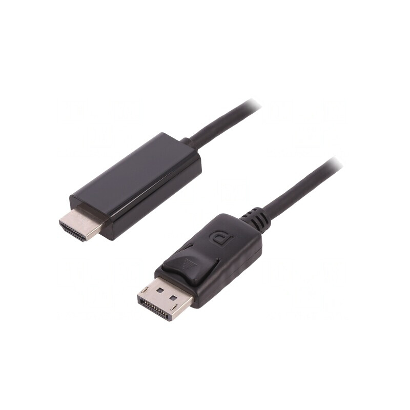 Cablu DisplayPort la HDMI 2m Negru | Electronic-mag.ro | Componente Electronice