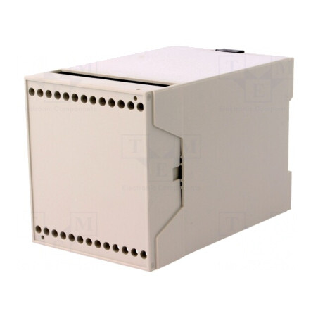 Carcasă pentru șină DIN, ABS gri, IP20, 109x70x75mm | Electronic-mag.ro | Componente Electronice