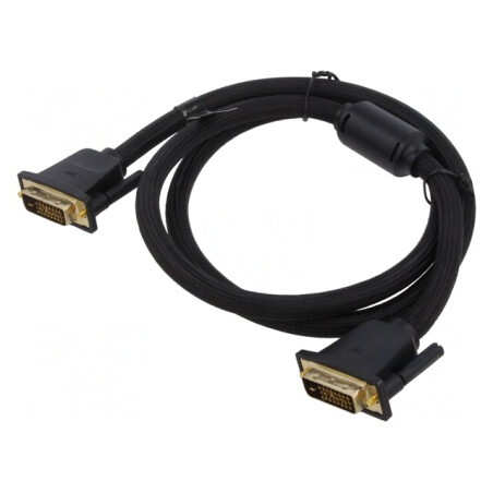 Cablu DVI-D 3m PVC Textilă | Electronic-mag.ro | Componente Electronice