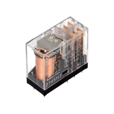 Releu electromagnetic DPDT 240VAC 5A | Electronic-mag.ro | Componente Electronice