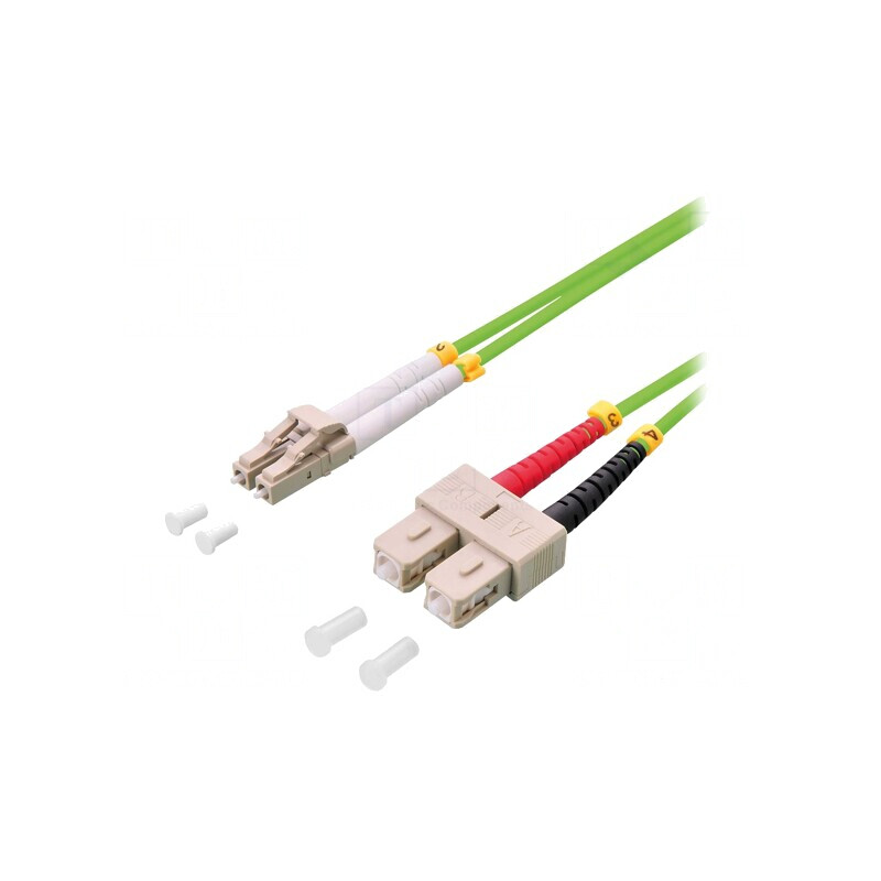 Patch cord fibră optică OM5 LC-SC 1m verde LSZH | Electronic-mag.ro | Componente Electronice