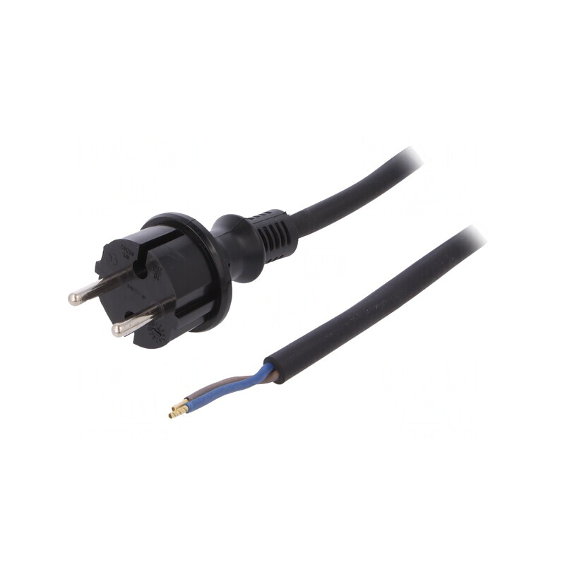 Cablu Electric 2x1,5mm2 4m Negru 16A | Electronic-mag.ro | Componente Electronice