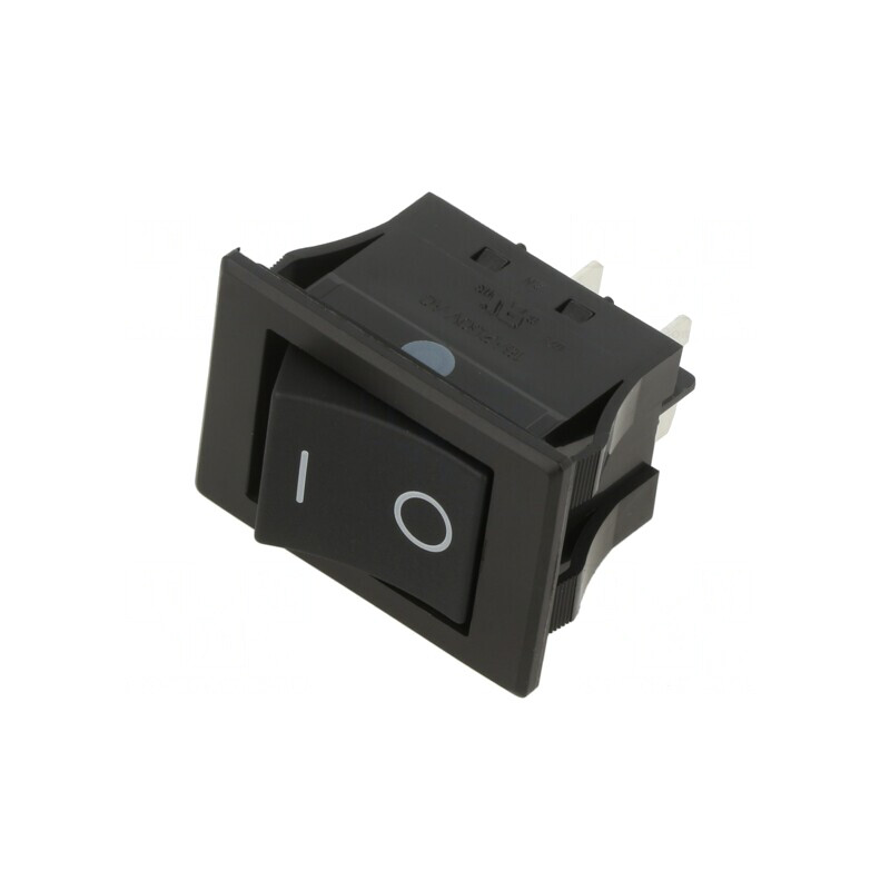 Comutator Rocker DPST ON-OFF 16A/250V negru IP67 | Electronic-mag.ro | Componente Electronice