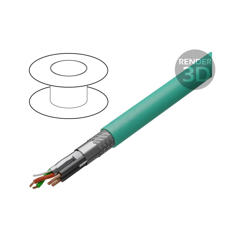 Cablu de Date Hibrid Turcoaz Cu PUR | Electronic-mag.ro | Componente Electronice