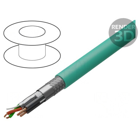 Cablu de Date Hibrid Turcoaz Cu PUR | Electronic-mag.ro | Componente Electronice