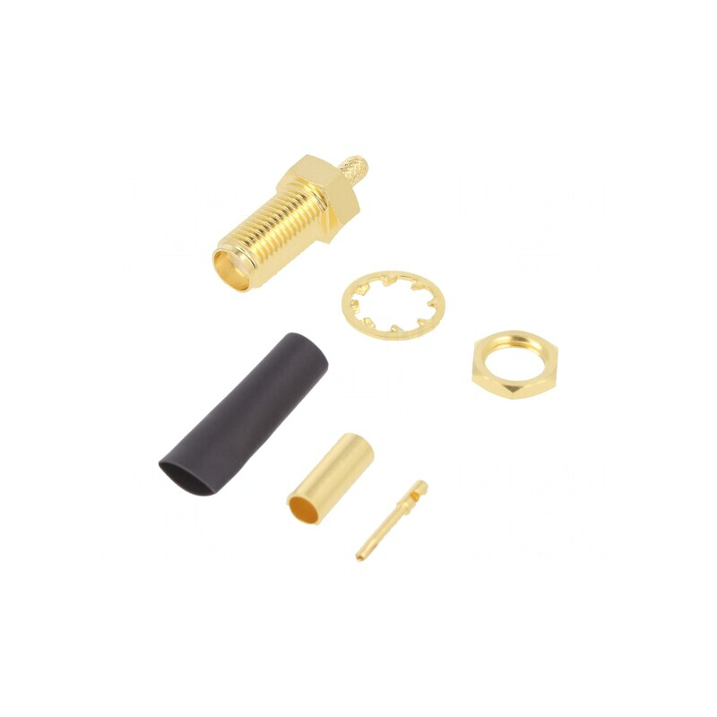 Conector SMA Mamă 50Ω Aurit PTFE | Electronic-mag.ro | Componente Electronice