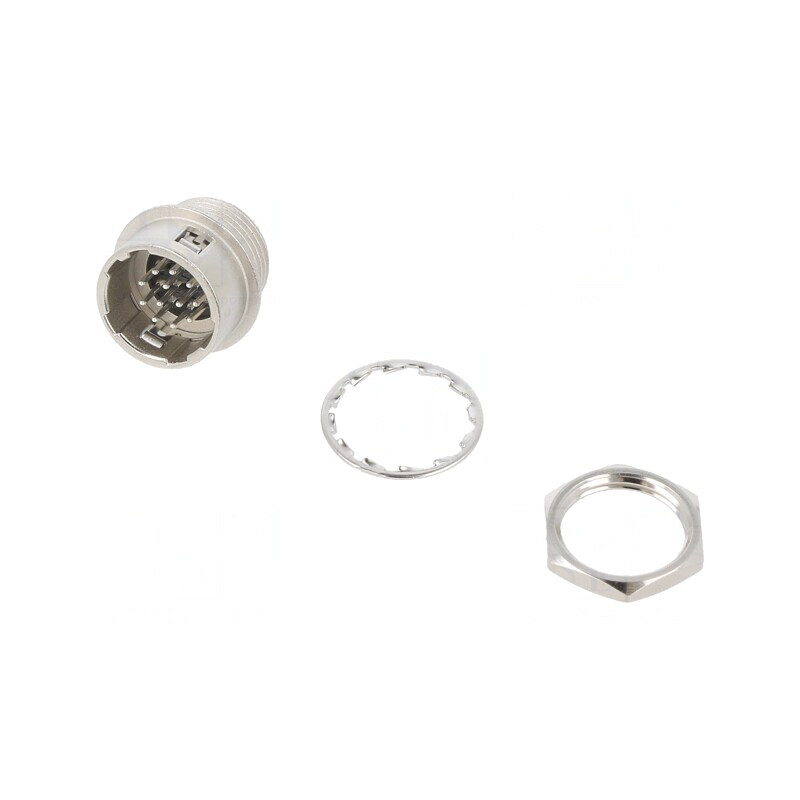 Conector circular HR10 push-pull soclu argintat PCB THT | Electronic-mag.ro | Componente Electronice
