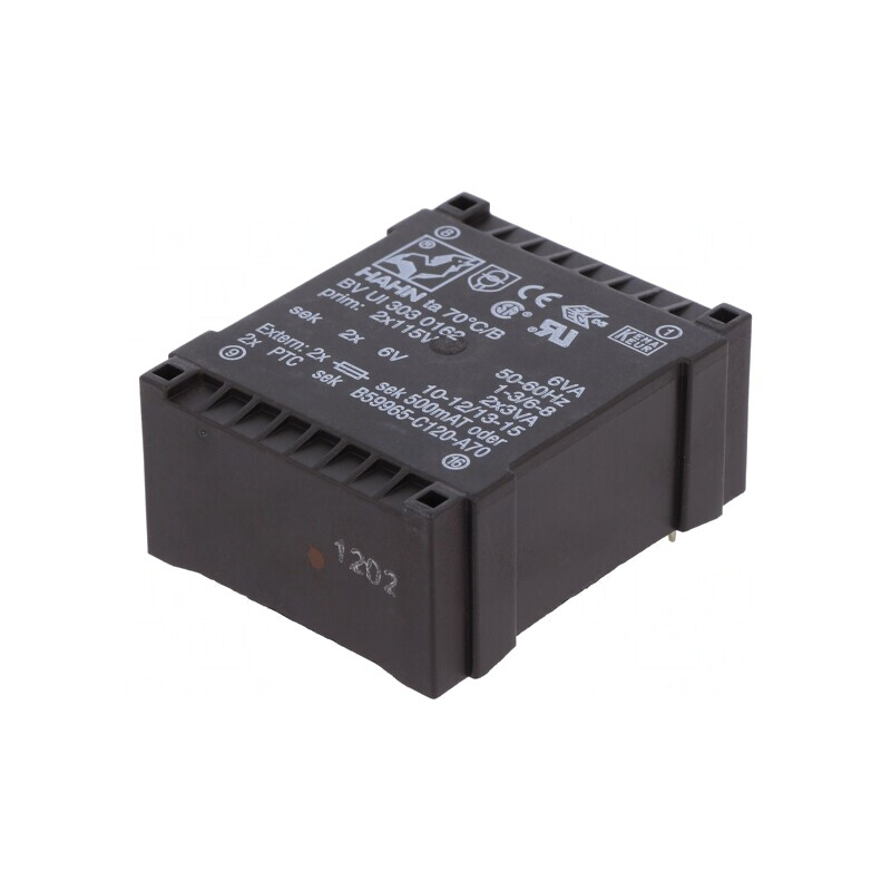 Transformator Încapsulat 6VA 2x6V 500mA PCB | Electronic-mag.ro | Componente Electronice