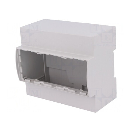 Carcasă pentru șină DIN gri 90.5mm x 106.3mm x 62mm | Electronic-mag.ro | Componente Electronice