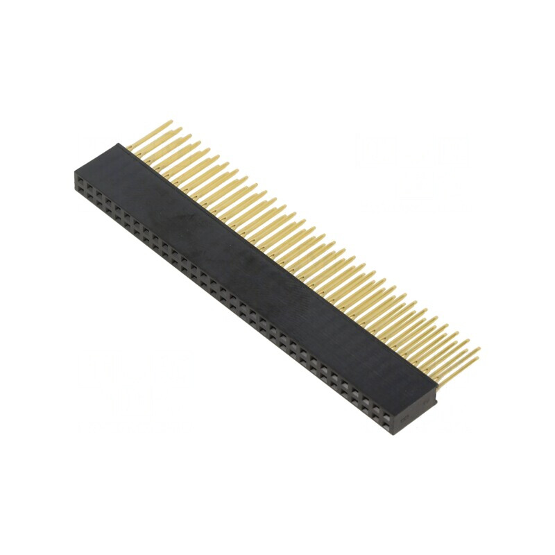 Soclu Șiruri Pini Mamă 2,54mm PCB Aurit 64 PIN THT | Electronic-mag.ro | Componente Electronice