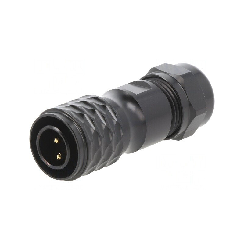 Mufă SA12 Tată 2 Pini IP67 13A 250V pentru Cablu | Electronic-mag.ro | Componente Electronice