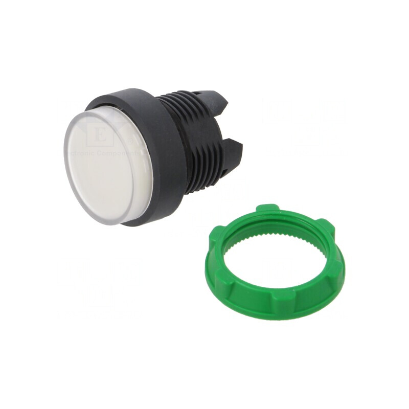 Comutator apăsare 22mm alb IP66 | Electronic-mag.ro | Componente Electronice