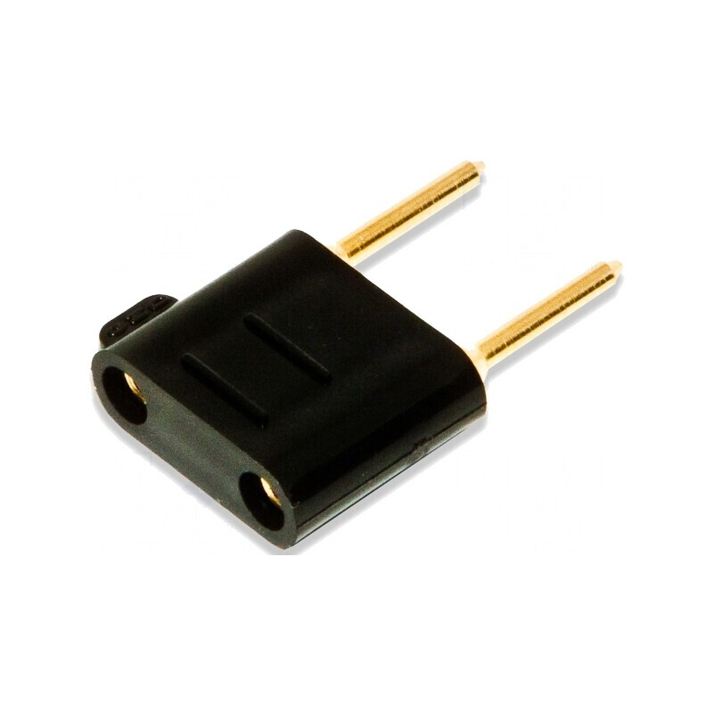 Conector Stackabil Banană 2mm Negru Aurit | Electronic-mag.ro | Componente Electronice