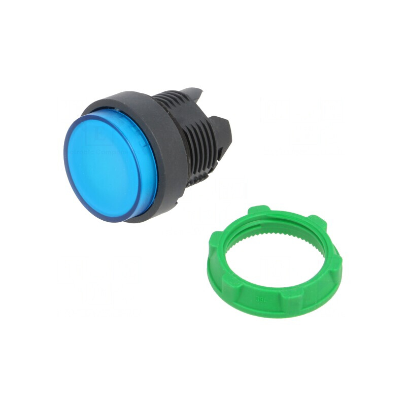 Comutator apăsare 22mm albastru stabilizat | Electronic-mag.ro | Componente Electronice