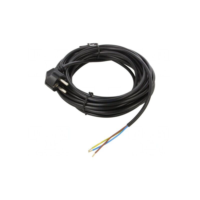 Cablu electric 3x0,75mm2 cu ştecăr în unghi PVC | Electronic-mag.ro | Componente Electronice