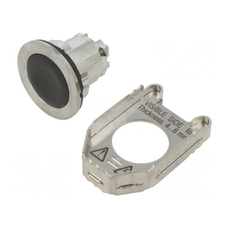Comutator Negru 30mm cu Acționare Prin Apăsare | Electronic-mag.ro | Componente Electronice