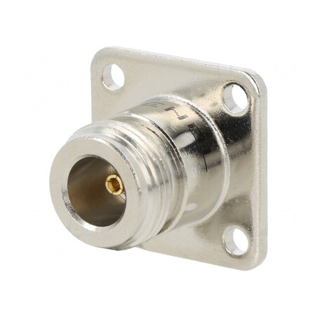 Soclu N Mamă 50Ω Aurit PTFE Alamă | Electronic-mag.ro | Componente Electronice