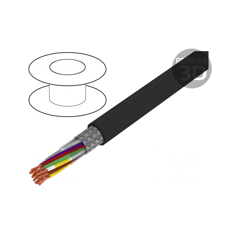 Cablu Ecranat Li-2YCYv 10x2x0,5mm2 Cupru Cositorit | Electronic-mag.ro | Componente Electronice