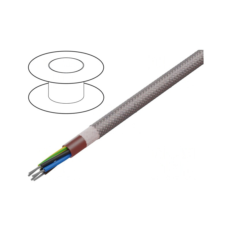 Cablu SiHF 5G1mm2 Silicon Maro-Roșu 60-180°C | Electronic-mag.ro | Componente Electronice