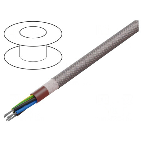 Cablu SiHF 5G1mm2 Silicon Maro-Roșu 60-180°C | Electronic-mag.ro | Componente Electronice