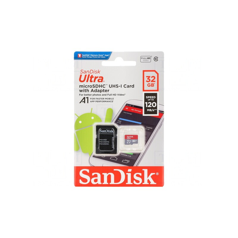 Card de Memorie microSDHC Android 32GB 120MB/s Class 10 UHS-I | Electronic-mag.ro | Componente Electronice Card de Memorie microSDHC Android 32GB 120MB/s Class 10 UHS-I | Electronic-mag.ro | Componente Electronice