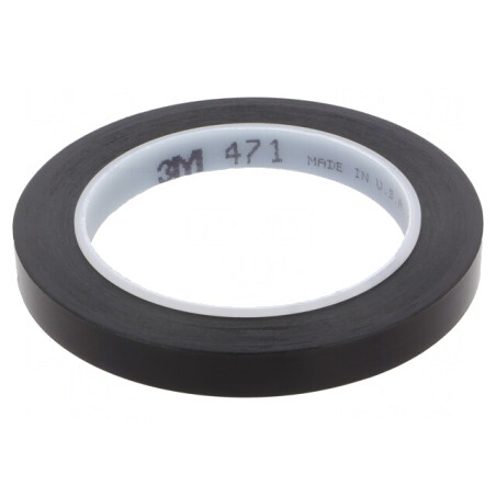 Bandă de marcare neagră 33m x 12mm | Electronic-mag.ro | Componente Electronice