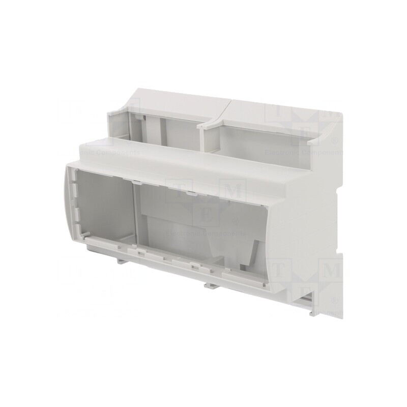 Carcasă pentru șină DIN gri 110x142,3x62 mm UL94V-0 | Electronic-mag.ro | Componente Electronice