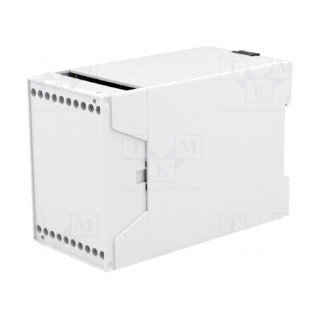 Carcasă pentru șină DIN ABS gri IP20 109x55x75mm | Electronic-mag.ro | Componente Electronice