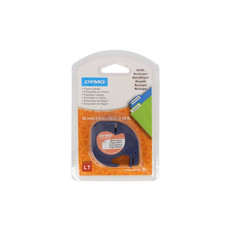Bandă albă 12mm 4m DYMO LetraTag | Electronic-mag.ro | Componente Electronice Bandă albă 12mm 4m DYMO LetraTag | Electronic-mag.ro | Componente Electronice