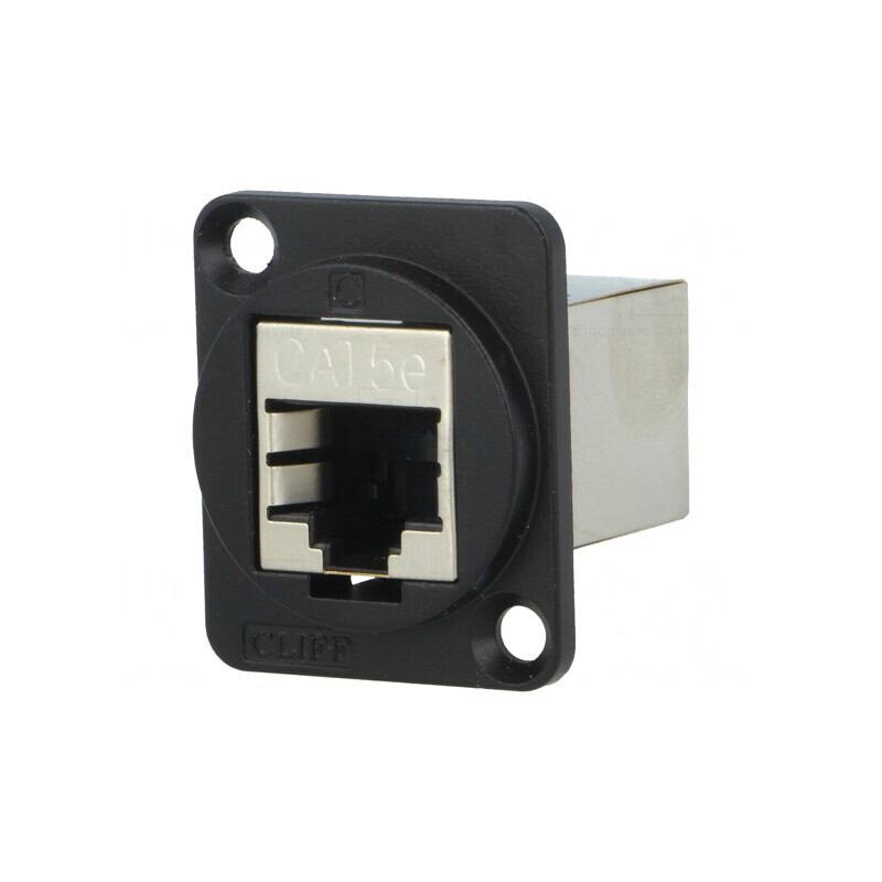 Adaptor FT Cat 5e Ecranat 8p8c Metal 19x24mm | Electronic-mag.ro | Componente Electronice