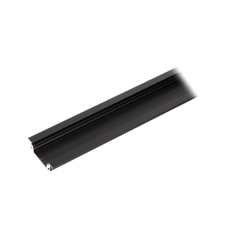 Profil aluminiu negru încastrat pentru LED 2m GROOVE14 | Electronic-mag.ro | Componente Electronice
