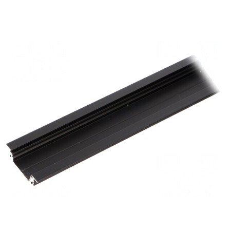Profil aluminiu negru încastrat pentru LED 2m GROOVE14 | Electronic-mag.ro | Componente Electronice