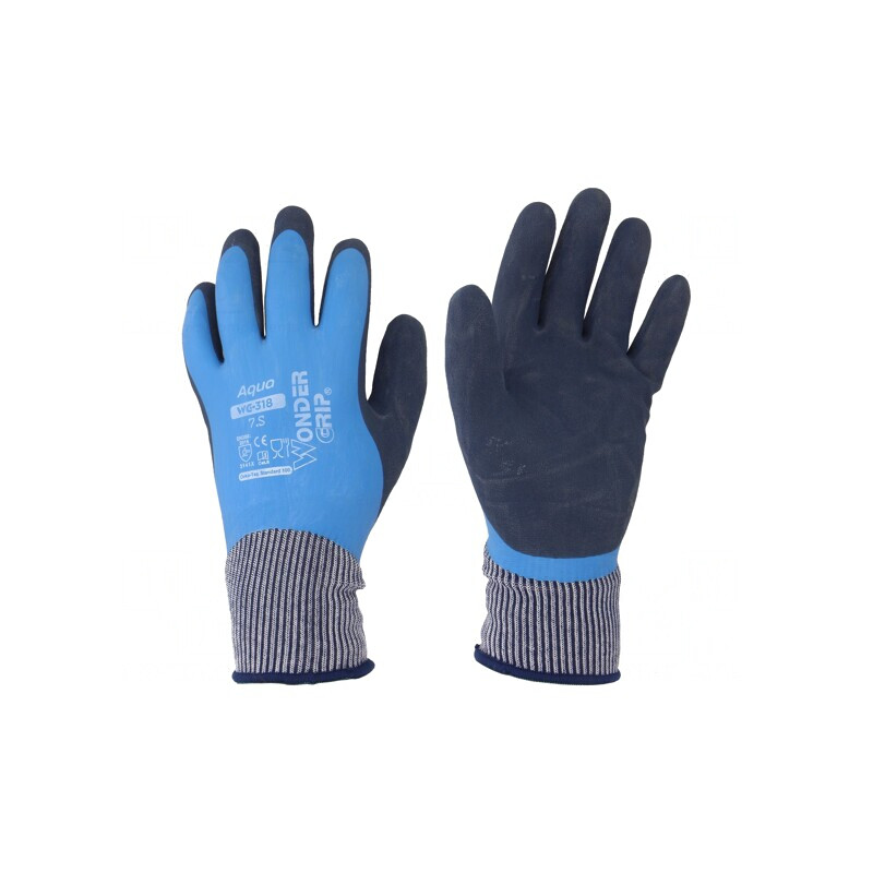 Mănuși de Protecție S Albastru Latex Poliamidă | Electronic-mag.ro | Componente Electronice