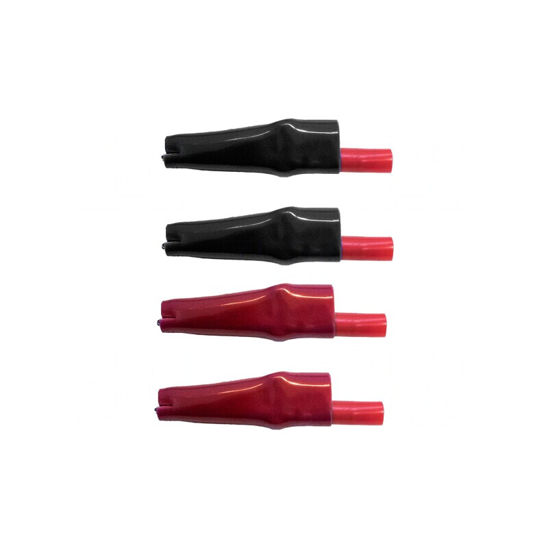 Set 4 Borne Crocodil 10A Negru/Roșu 4mm | Electronic-mag.ro | Componente Electronice