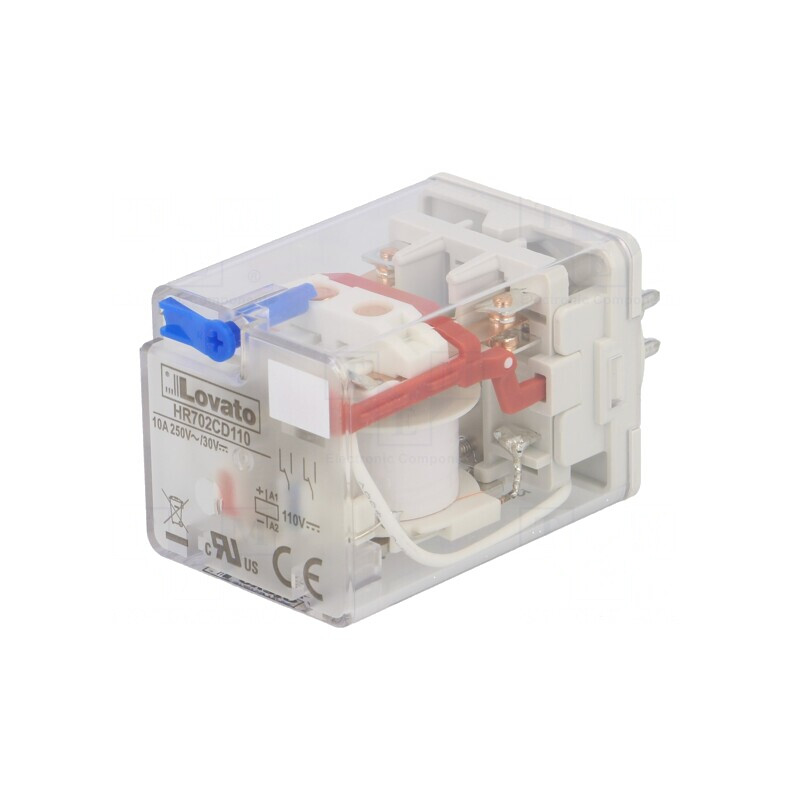 Releu electromagnetic DPDT 110VDC 10A | Electronic-mag.ro | Componente Electronice
