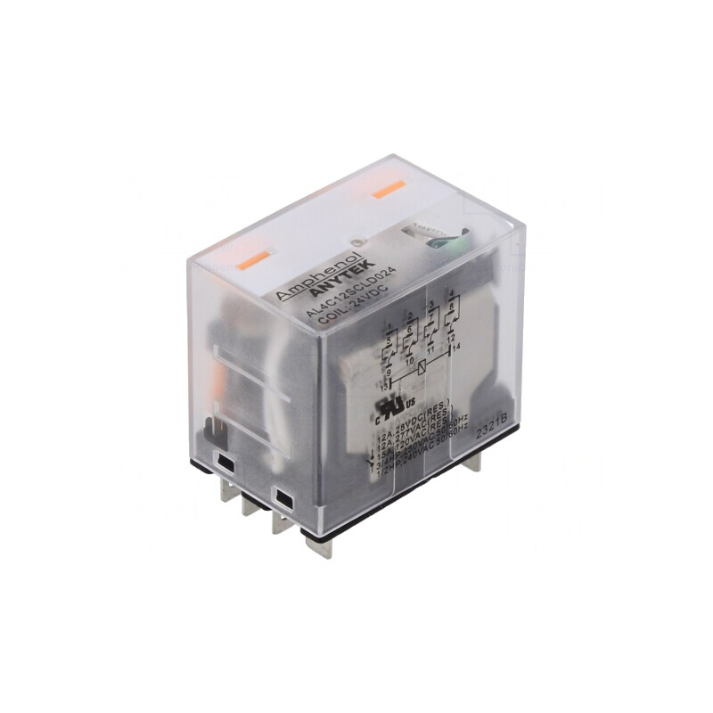 Releu Electromagnetic Industrial 4PDT 24VDC 12A | Electronic-mag.ro | Componente Electronice