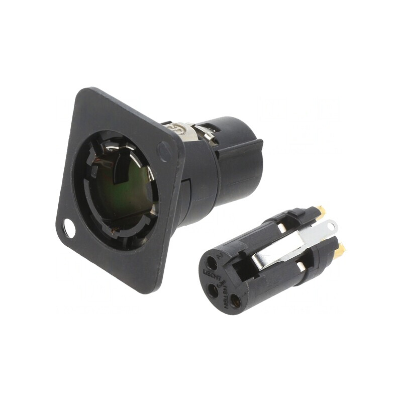 Modul XLR Femelă cu Flanșă | Electronic-mag.ro | Componente Electronice