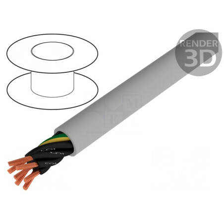 Cablu JZ-500 7G4mm² Neecranat Gri 300V/500V | Electronic-mag.ro | Componente Electronice